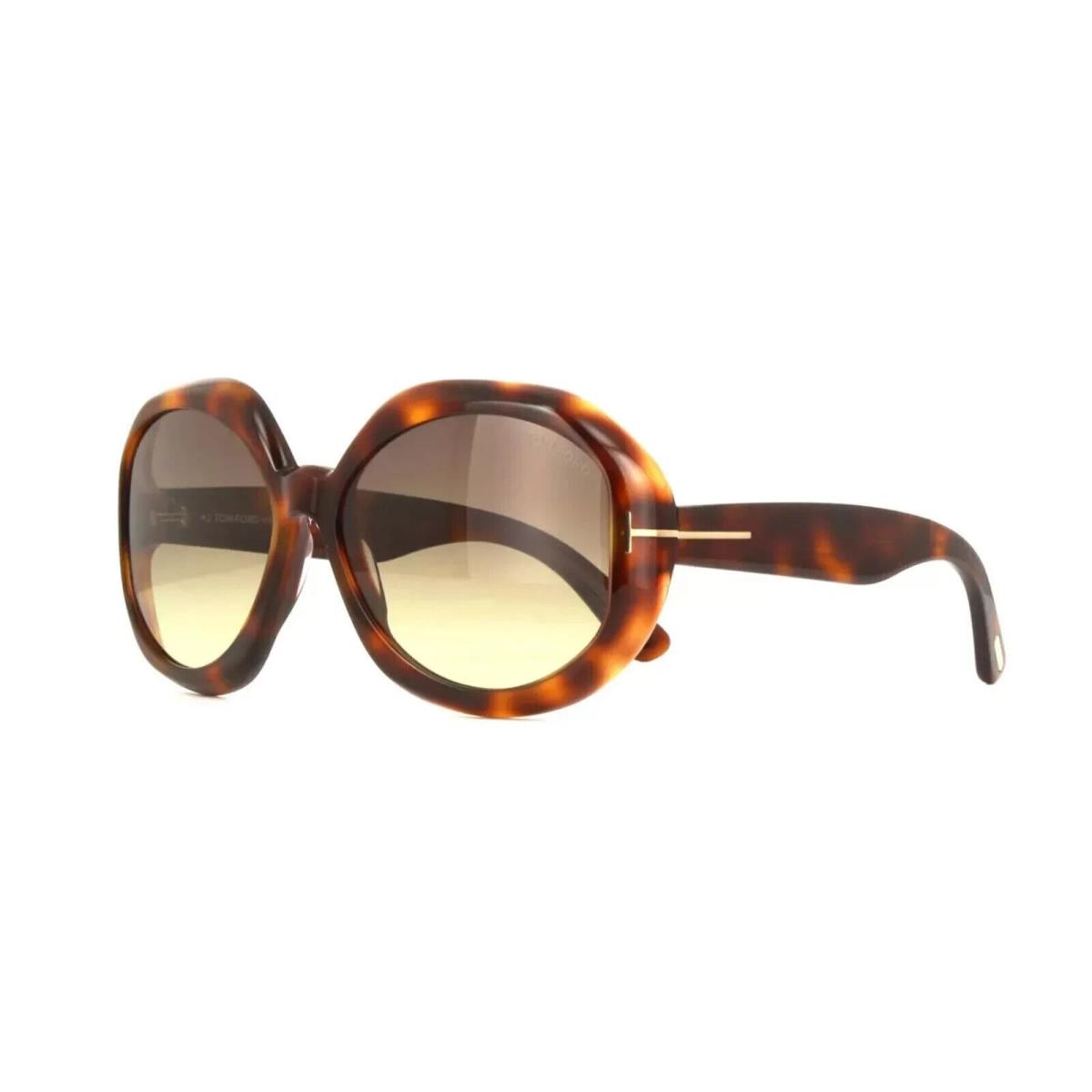 Tom Ford GEORGIA-02 FT1011/S 52B 62 Dark Havana/brown Shaded Sunglasses