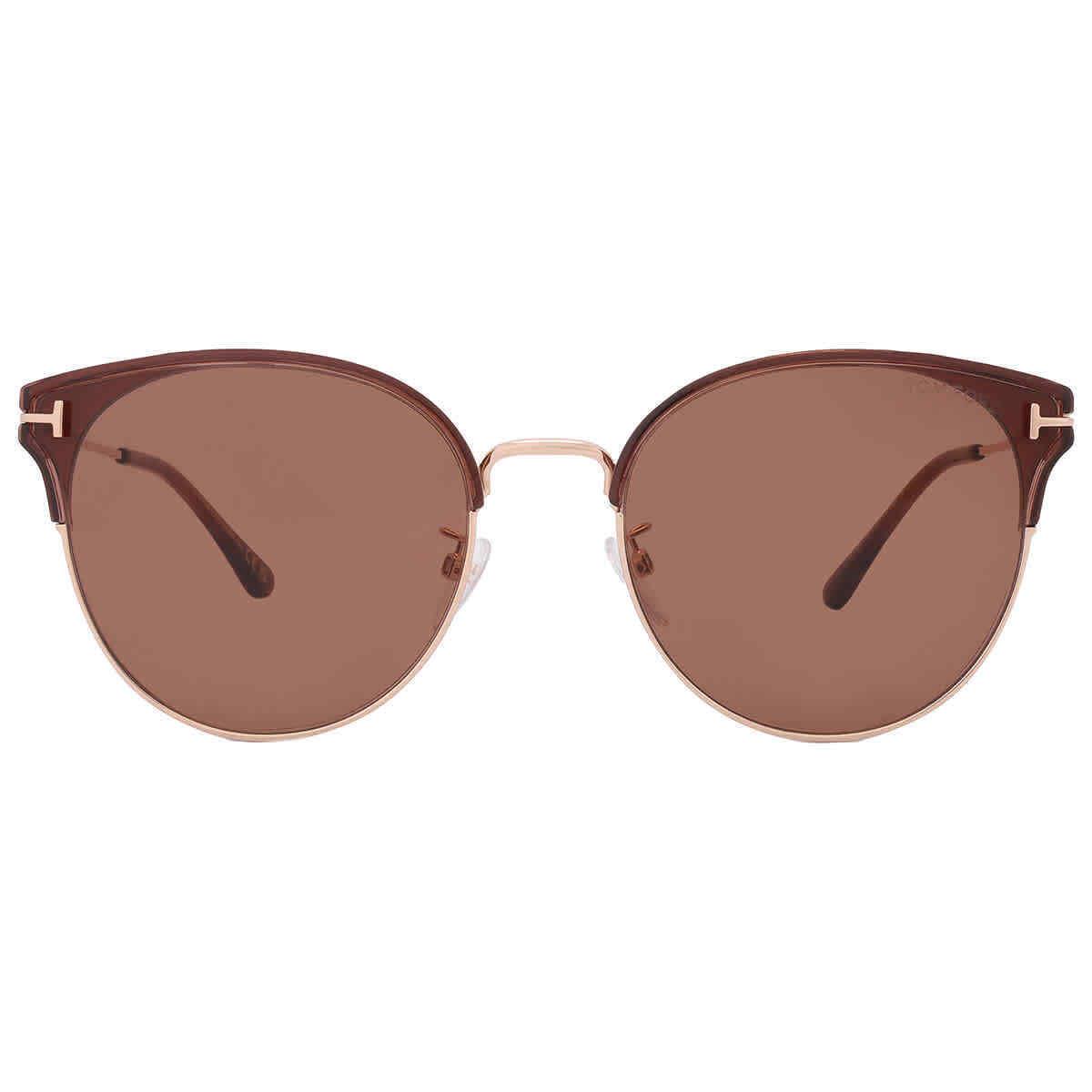 Tom Ford Brown Oval Unisex Sunglasses FT0898-K 45E 61 FT0898-K 45E 61