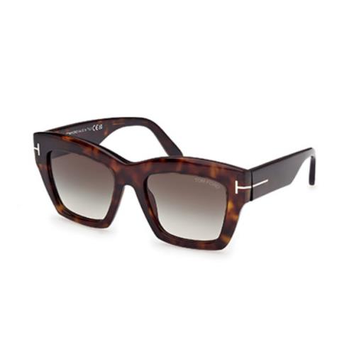 Tom Ford Luna FT1191 01D Shiny Black/black Square Women`s Sunglasses