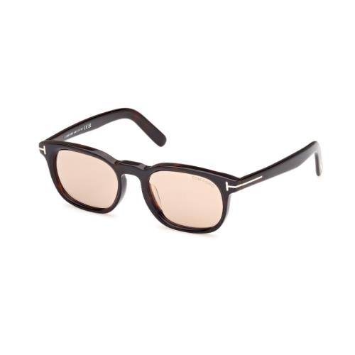 Tom Ford FT1122-D 52E Dark Havana/brown Square Men`s Sunglasses