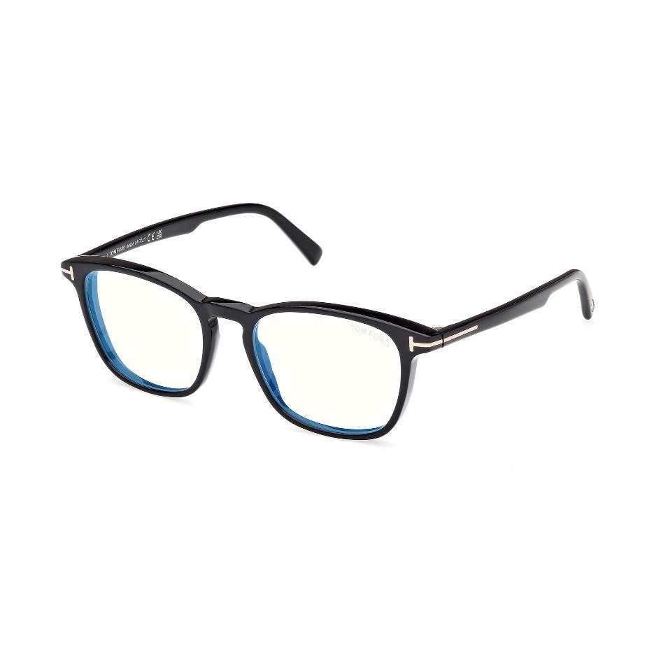 Tom Ford FT5960-B 001 Shiny Black/shiny Black Square Men`s Eyeglasses