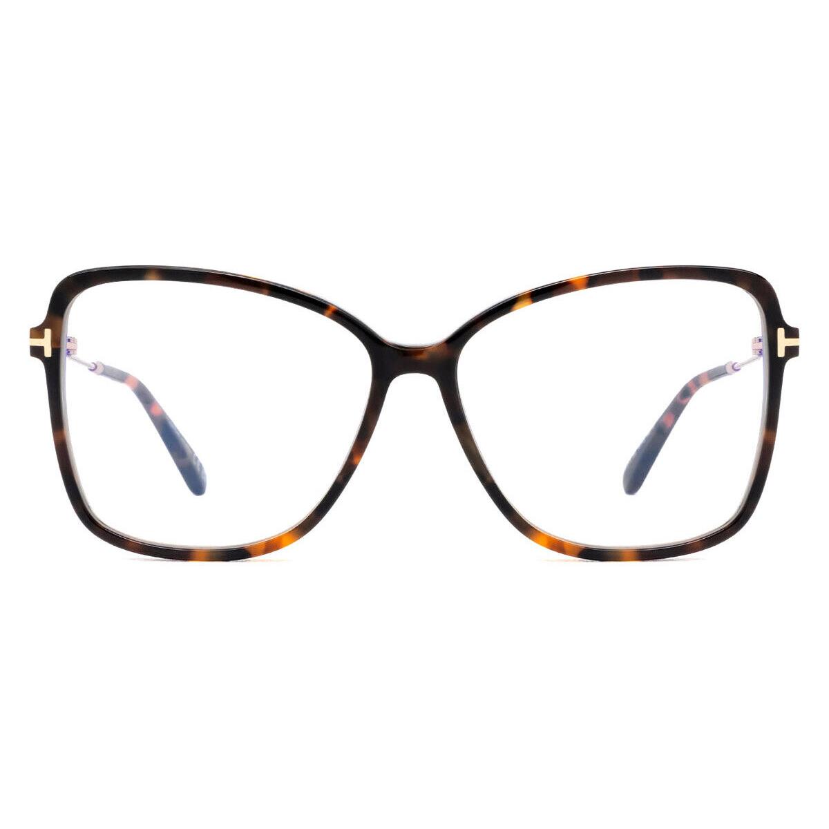 Tom Ford FT5953-B Eyeglasses Women Dark Havana 55mm