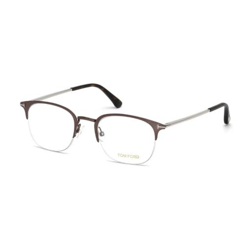 Tom Ford FT5452/V 049 50 Mens Semi Rimless Eyeglass Frame Matte Dk Brown