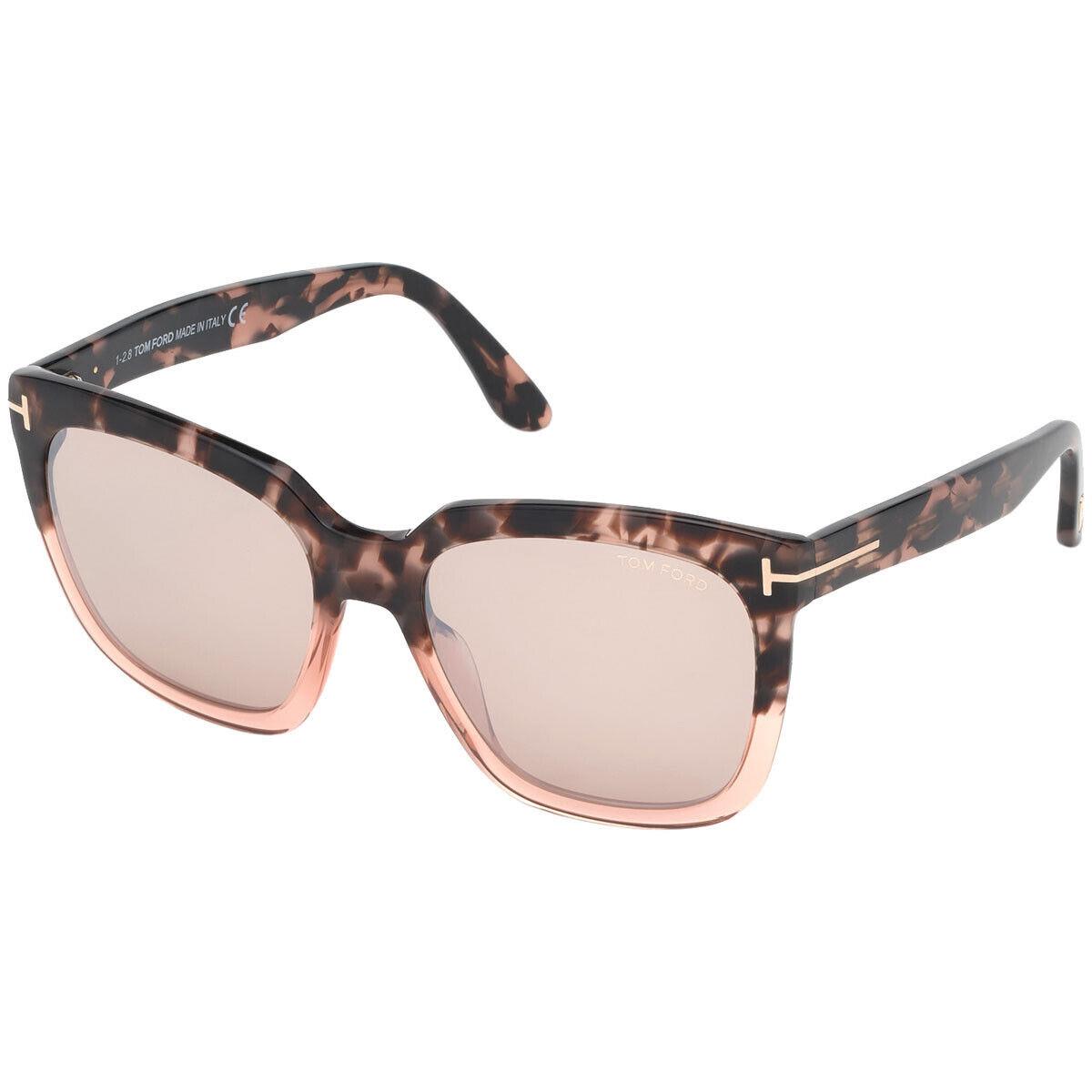 Tom Ford FT0502 55G Havana Rectangle Amarra Sunglasses