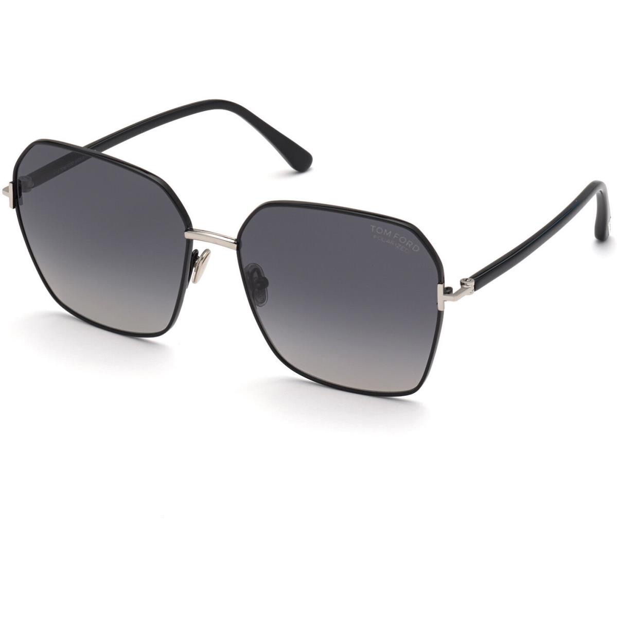 Tom Ford FT0839 01D Shiny Black/smoke Gradient Polarized Sunglasses DA