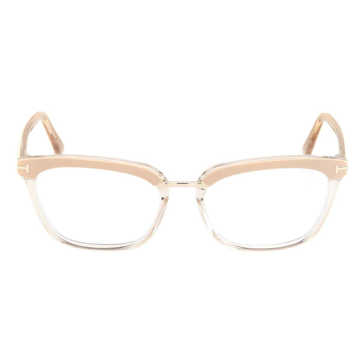 Tom Ford Blue Light Block Square Ladies Eyeglasses FT5550-B 072 54