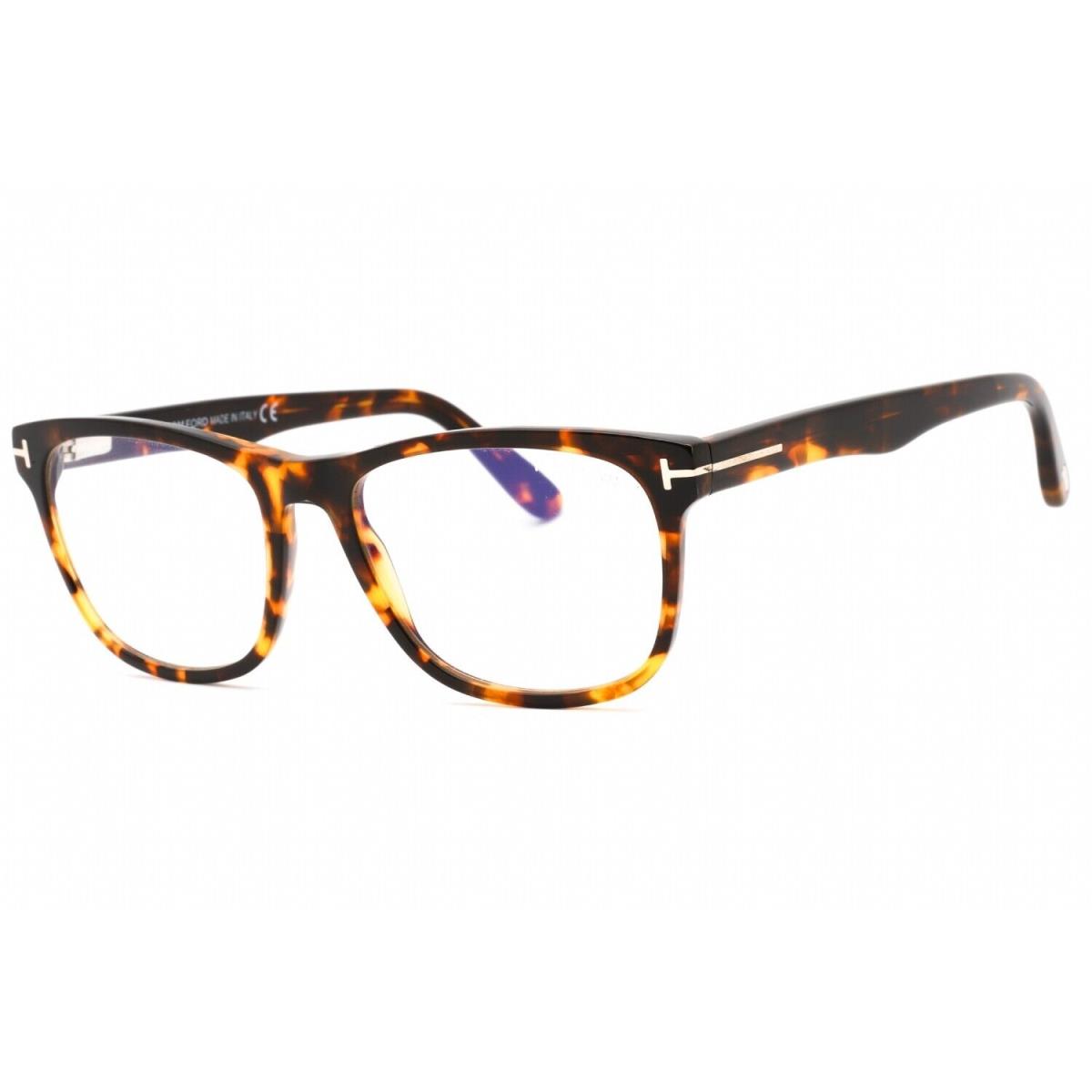 Tom Ford FT TF5662-B 056 Square Yellow Dark Havana Eyeglasses