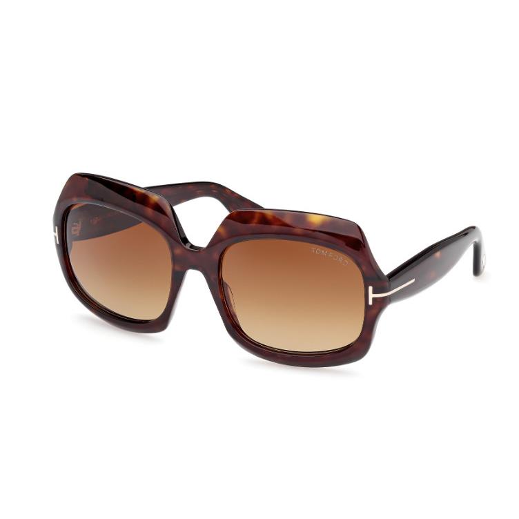 Tom Ford Ren FT1155 52F Dark Havana/gradient Brown Square Women`s Sunglasses