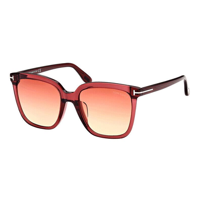 Tom Ford FT0958-D 69T Shiny Bordeaux/bordeaux Gradient 55-19-140 Sunglasses