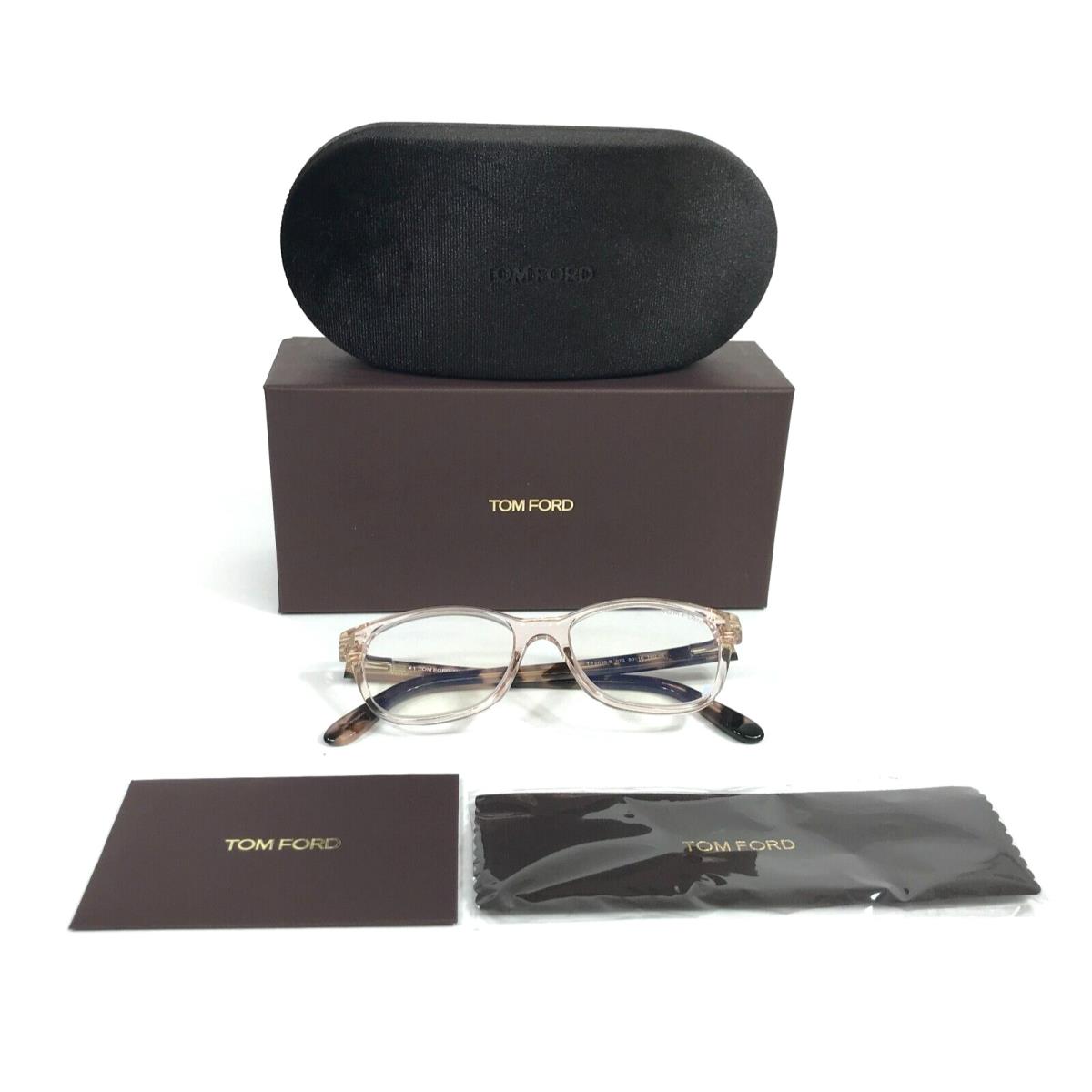 Tom Ford Eyeglasses Frame TF5638-B 072 Shiny Light Pink Havana Cat Eye 50-16-140 - Frame: Multicolor