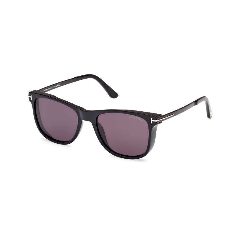 Tom Ford Sinatra FT1104 01A Shiny Black/smoke Square Men`s Square Sunglasses