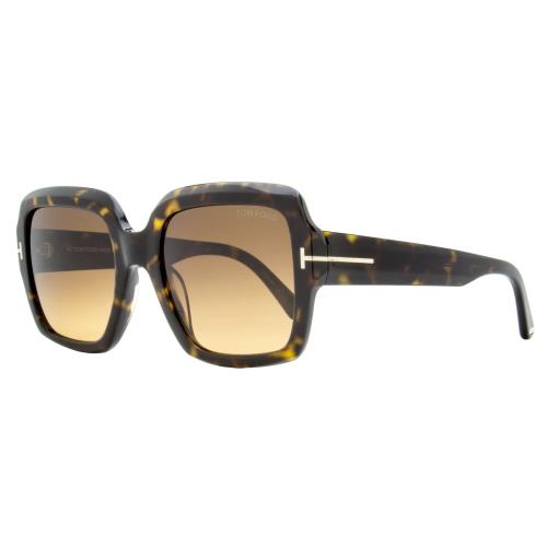 Tom Ford Kaya Sunglasses TF1082 52F Dark Havana 54mm FT1082 - Frame: Dark Havana, Lens: Brown Gradient