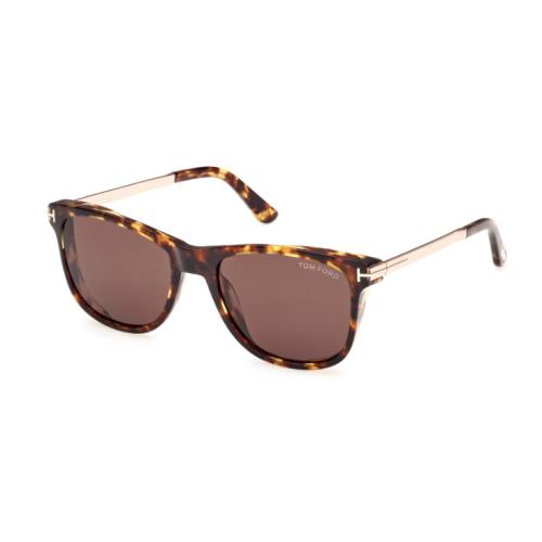 Tom Ford Sinatra FT1104 52E Dark Havana/brown Square Men`s Square Sunglasses - Frame: Dark Havana, Lens: Brown