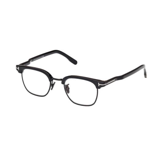 Tom Ford FT1119-D 01A Shiny Black/smoke Soft Square Men`s Eyeglasses