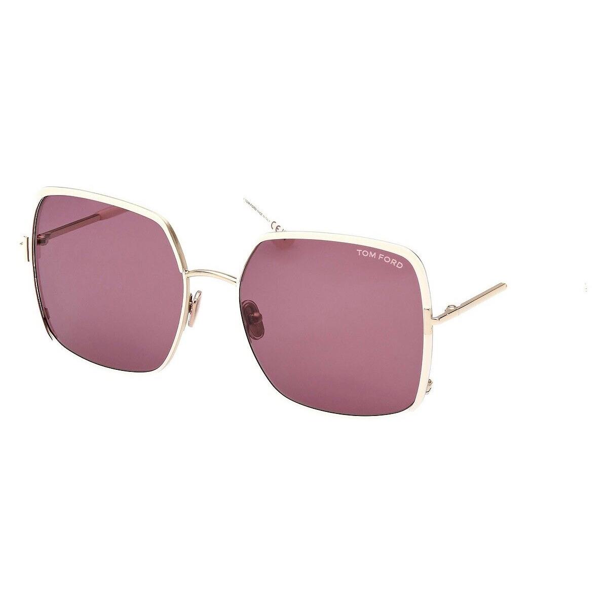 Tom Ford Brianna FT100615 327-60 Butterfly Sunglasses - Frame: Shiny Rose Gold