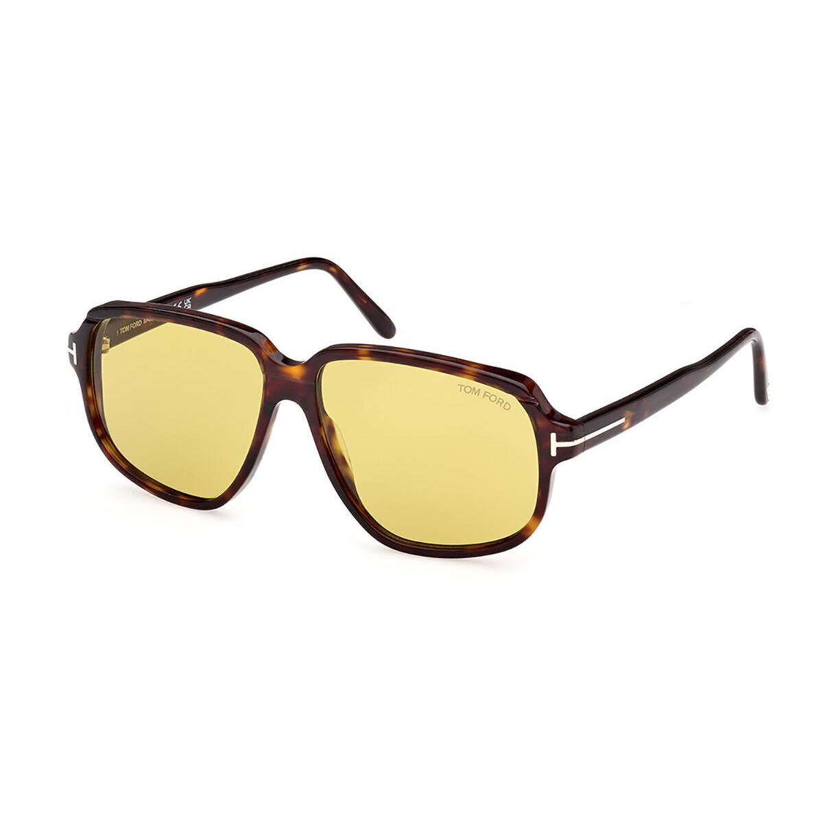 Tom Ford FT1024 52E Dark Havana/yellow Sunglasses DA