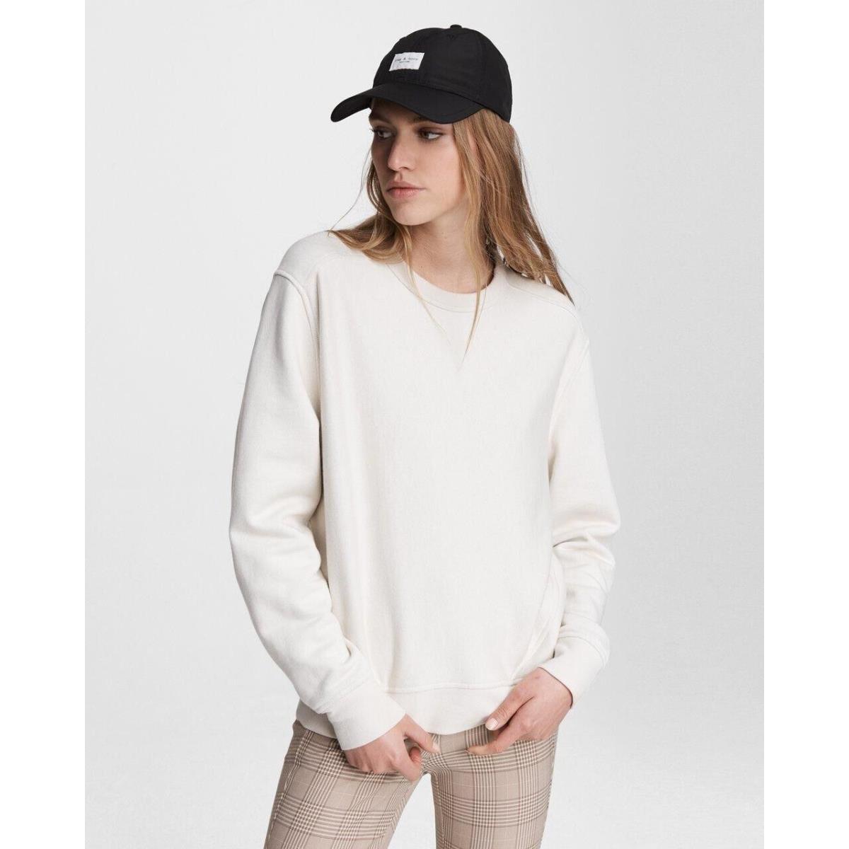 Rag Bone City Sweatshirt In Ivory Size: Small
