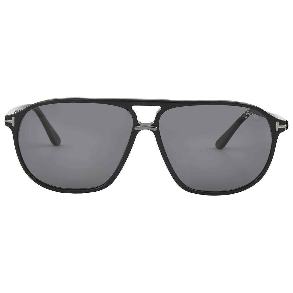 Tom Ford Bruce Polarized Smoke Navigator Men`s Sunglasses FT1026-N 01D 61