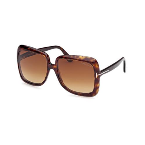 Tom Ford Lorelai FT1156 52F Dark Havana/brown Square Women`s Sunglasses