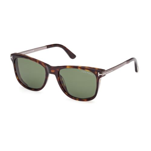 Tom Ford Sinatra FT1104 52N Dark Havana/green Square Men`s Square Sunglasses - Frame: Dark Havana, Lens: Green