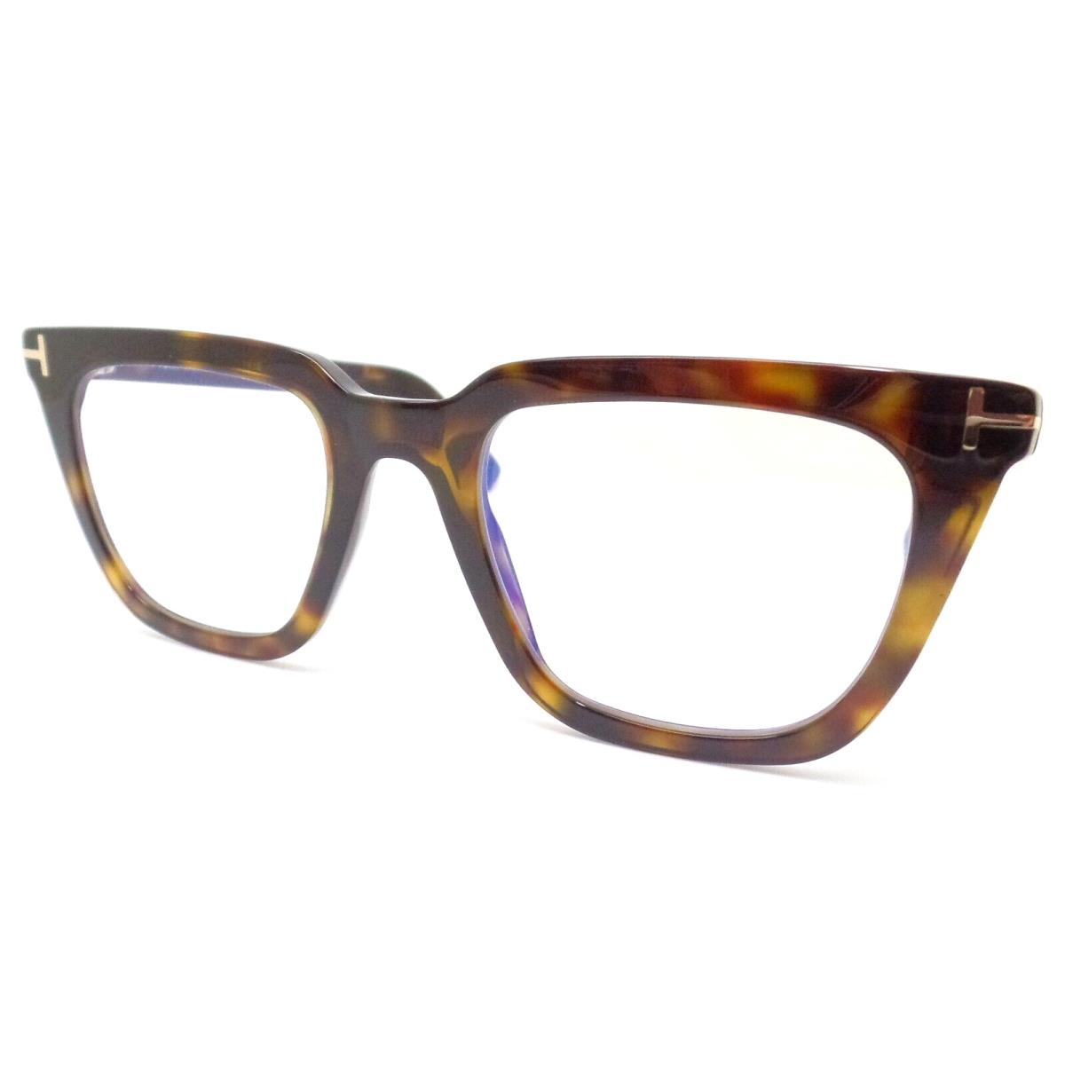 Tom Ford TF 5963-b 052 Dark Havana 50mm Blue Block Frames