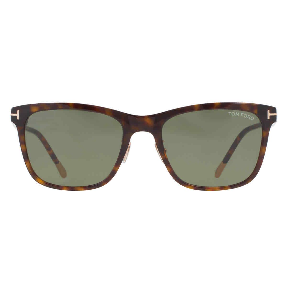 Tom Ford Green Rectangular Men`s Sunglasses FT0955-D 52N 57 FT0955-D 52N 57