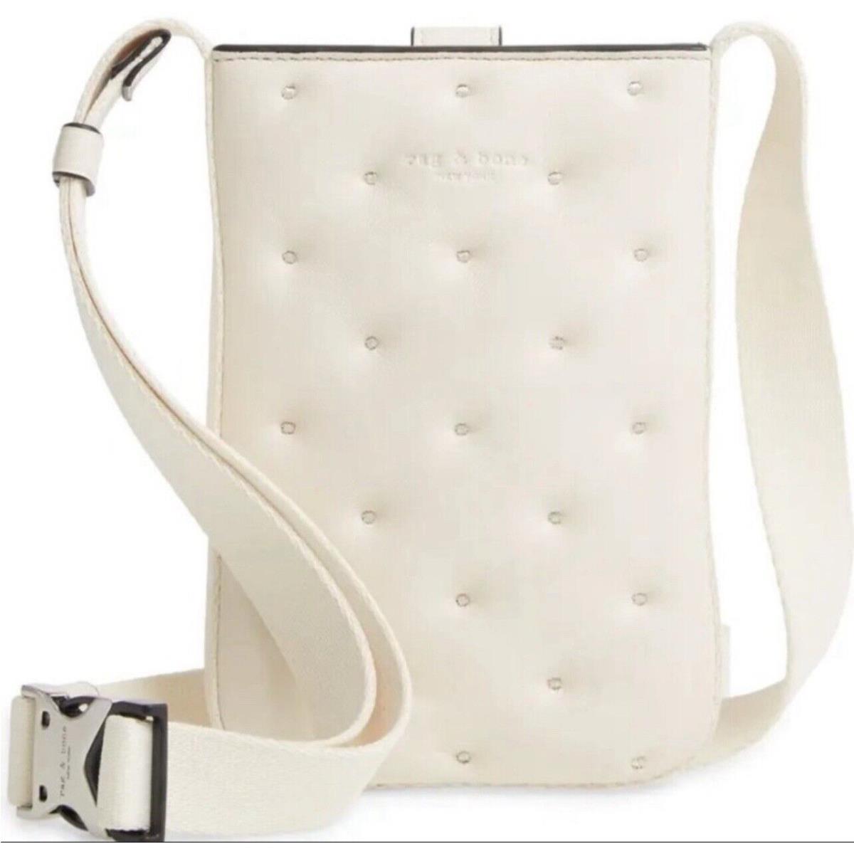 Rag Bone Riser Phone Pouch Crossbody Bag In Antique White