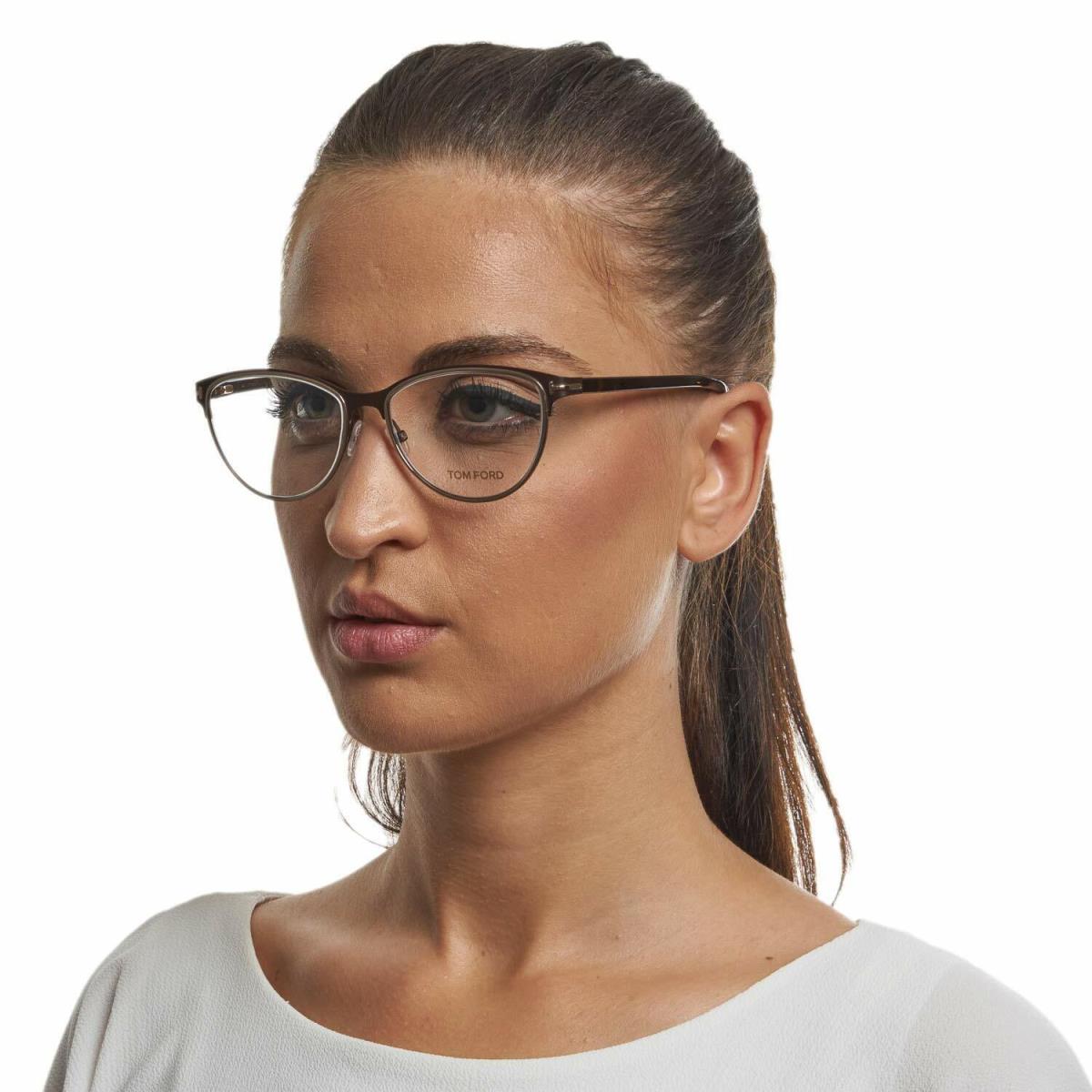 Tom Ford Frames Brown Gold Metal Eyeglasses TF5420 049 54-16-135 Italy Women