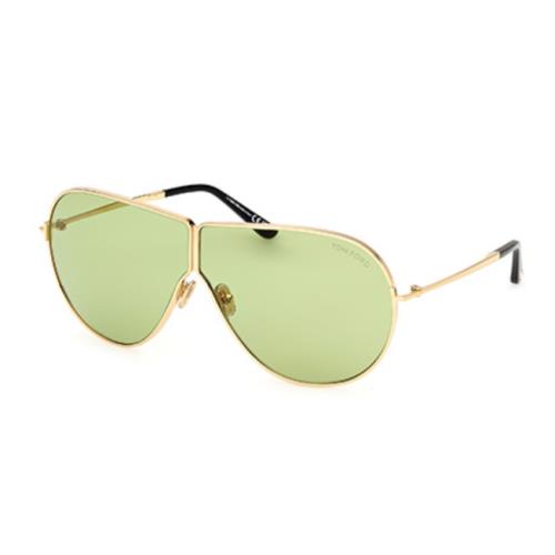 Tom Ford FT1158 30N Shiny Deep Gold/green Men`s Sunglasses