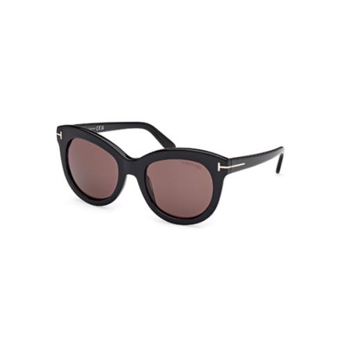 Tom Ford Odette FT1189 01E Shiny Black/brown Cat-eye Women`s Sunglasses