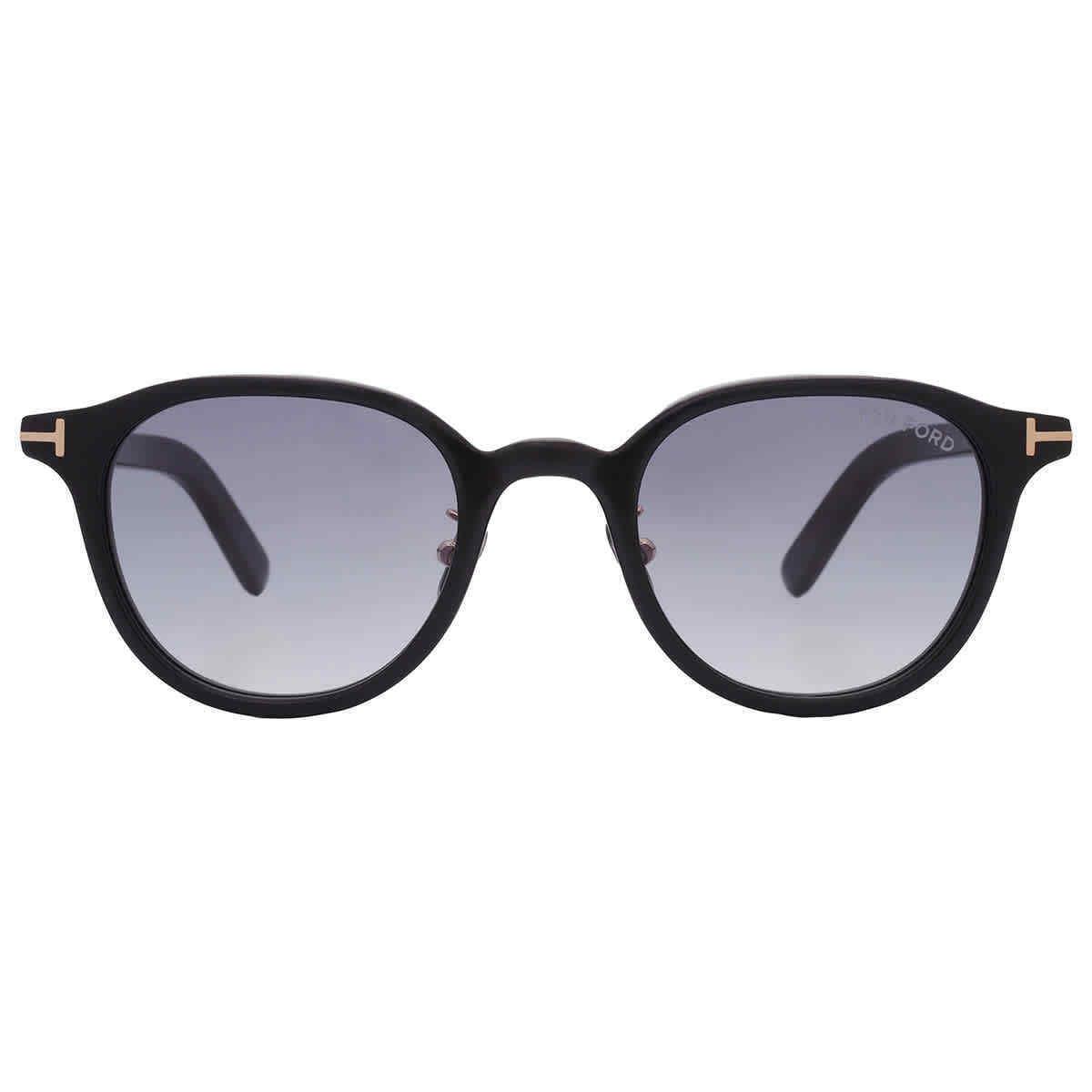 Tom Ford Smoke Gradient Oval Unisex Sunglasses FT0977-D 01B 48 FT0977-D 01B 48