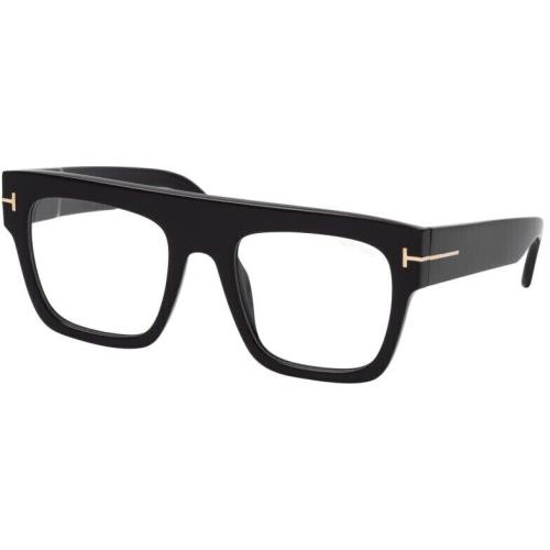 E Tom Ford Sunglasses FT 0847 001 Black/clear-blue Light Block