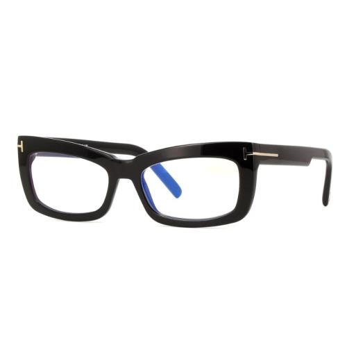 Tom Ford FT5966-B 001 Shiny Black/shiny Black Rectangular Women`s Eyeglasses