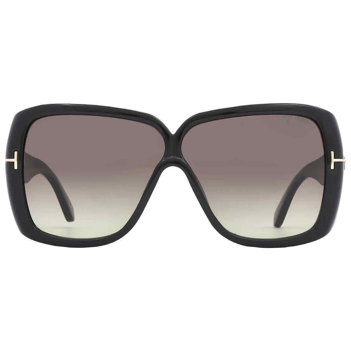 Tom Ford Marilyn Smoke Gradient Butterfly Ladies Sunglasses FT1037 01B 61