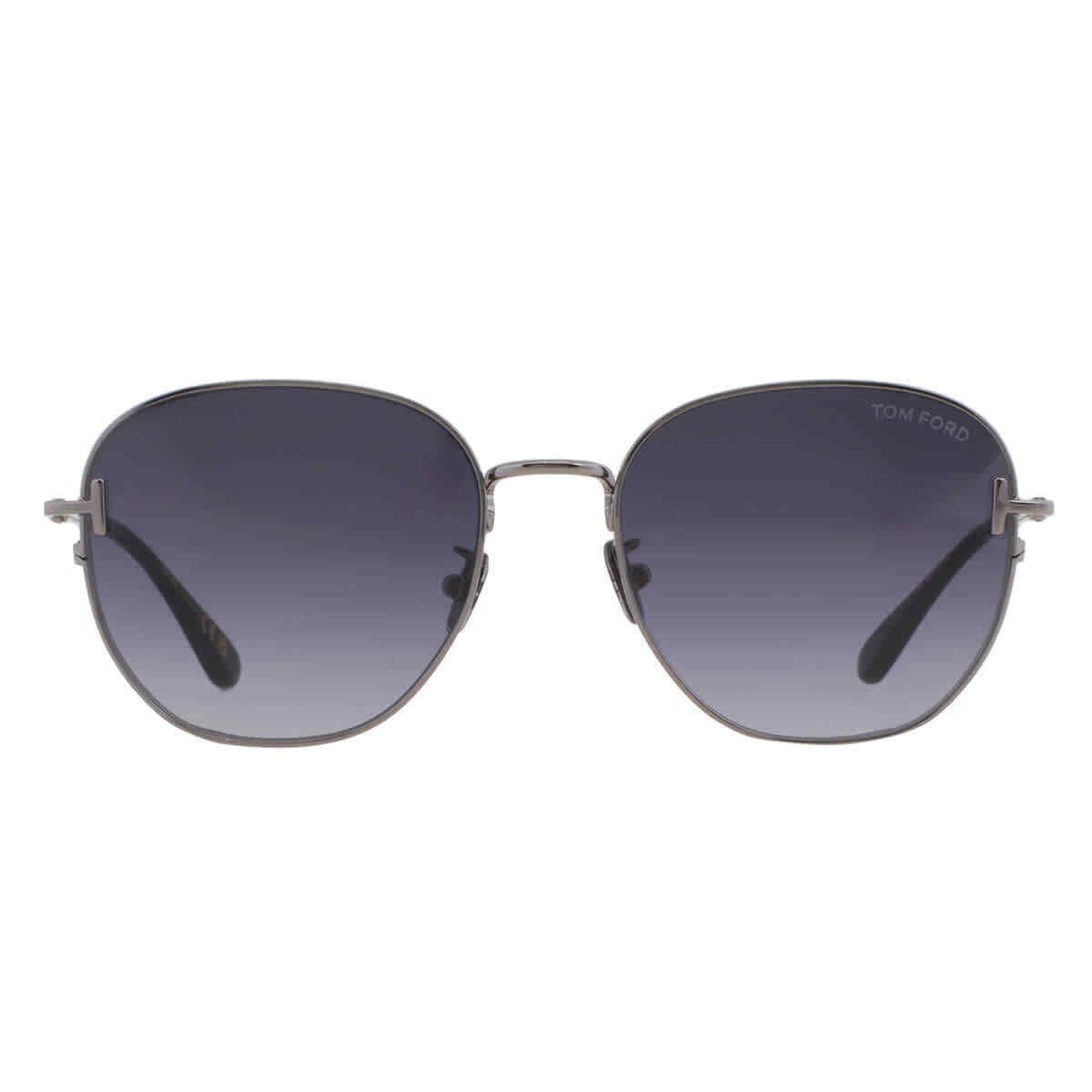 Tom Ford Grey Gradient Round Men`s Sunglasses FT0976-K 08B 56 FT0976-K 08B 56