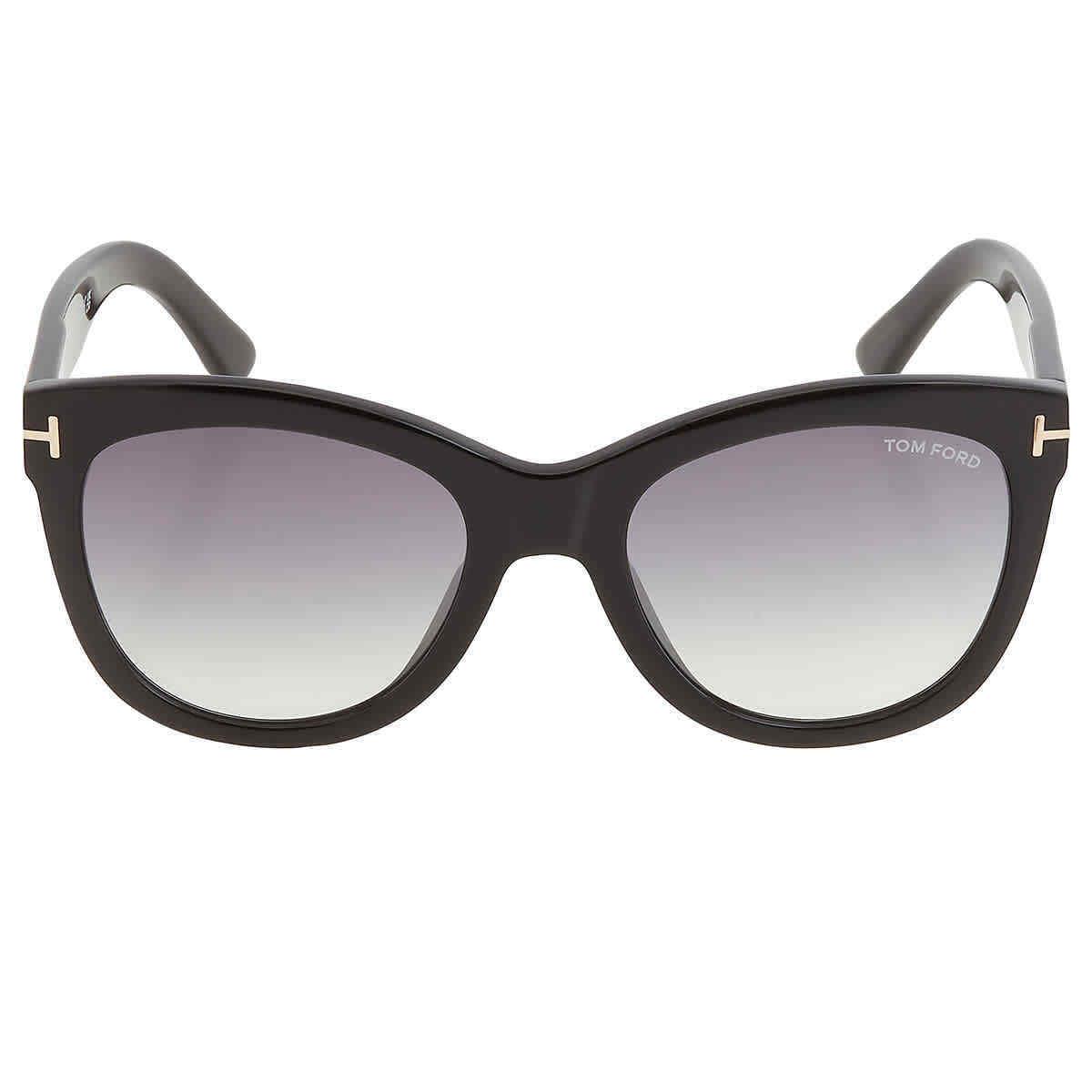 Tom Ford Wallace Smoke Gradient Cat Eye Ladies Sunglasses FT0870 01B 54