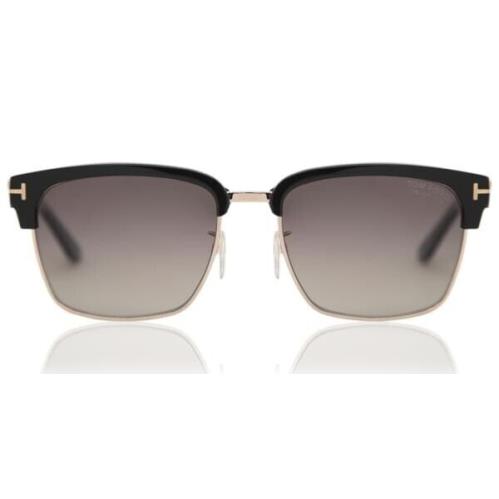 E Tom Ford Sunglasses FT 0367 01D Black-gold/gray For Men