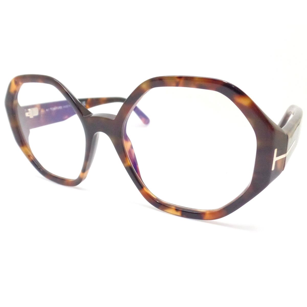 Tom Ford TF 5967-b 052 Dark Havana 53mm Blue Block Frames