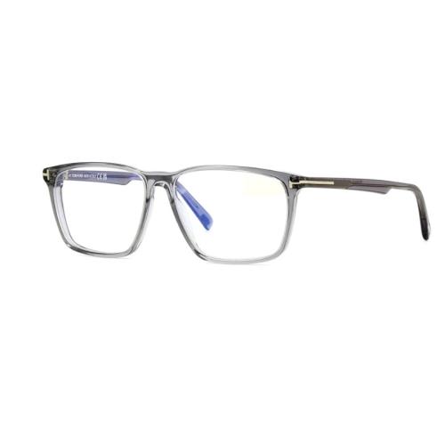 Tom Ford FT5959-B 020 Shiny Grey/shiny Grey Square Men`s Eyeglasses