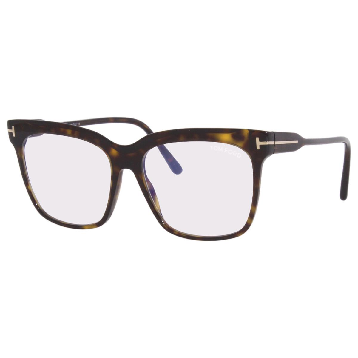 Tom Ford TF5768-B 052 Eyeglasses Women`s Shiny Classic Dark Havana Full Rim 54mm