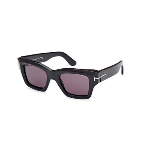 Tom Ford Ilias FT1154 01A Shiny Black/smoke Square Men`s Sunglasses