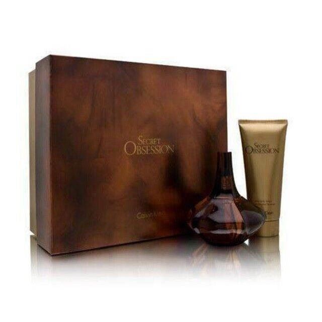 Secret Obsession by Calvin Klein 2pc Set For Women 1.7oz Edp 3.4oz Lotion