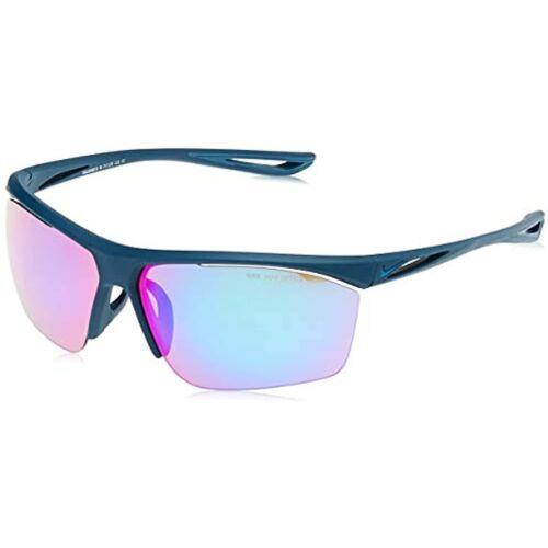 Nike EV1108-433 Tailwind SM Matte Blue Sunglasses W/turquoise Mirror Lenses