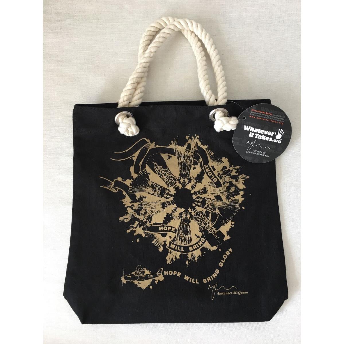 Canvas Tote Shopper Bag Alexander Mcqueen For Charity Whatever it Takes