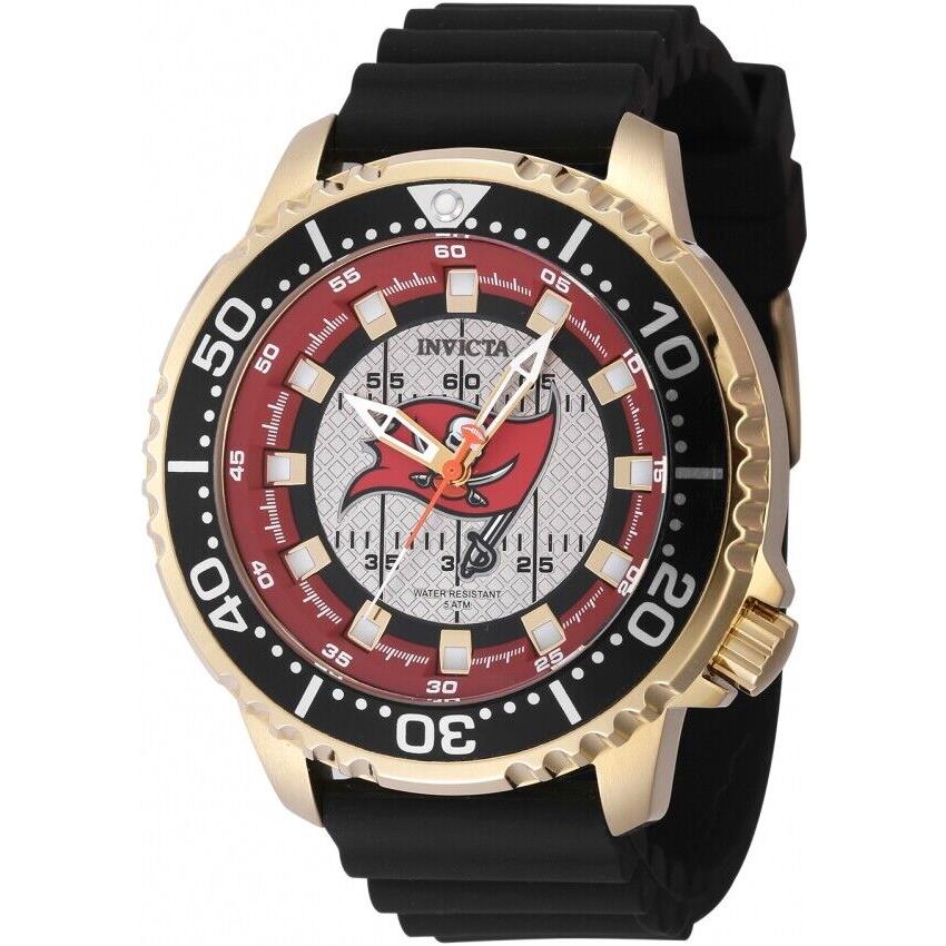 Invicta Nfl Tampa Bay Buccaneers Quartz Grey Dial Men`s Watch 48112