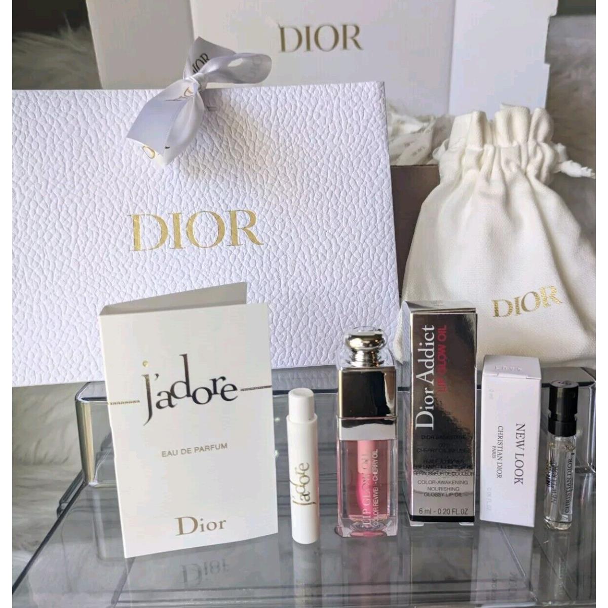 Dior Addict Lip Glow Oil 001 Pink Oil Infused + Two Travel Spray J`adore Edp