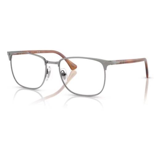 Persol 0PO1021V 1131 Gun Metal/clear Square Shape 55mm Unisex Eyeglasses