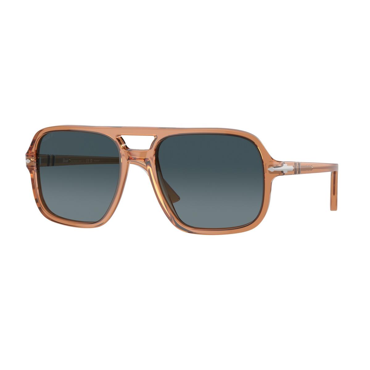 Persol PO3328S 1213S3 Transp Brown Blue Gradient Polarized 58mm Men`s Sunglasses
