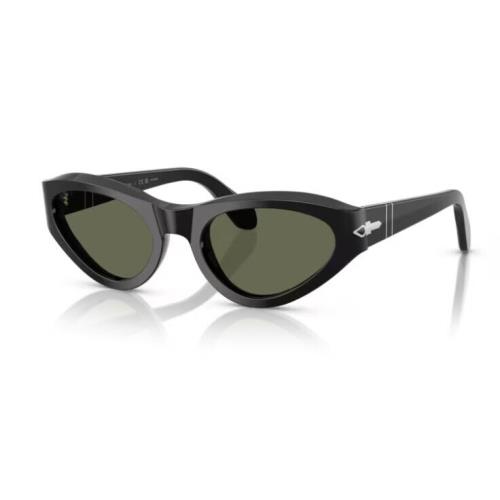 Persol 0PO0052S 95/58 Black/green Polarized Cat Eye Women Sunglasses