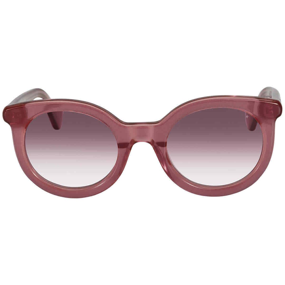 Moncler Mirrored Purple Gradient Round Ladies Sunglasses ML0015 75Z 51 24 140